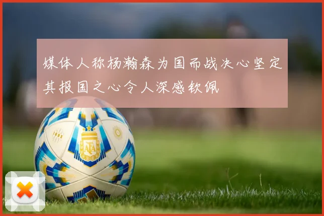 媒体人称杨瀚森为国而战决心坚定其报国之心令人深感钦佩